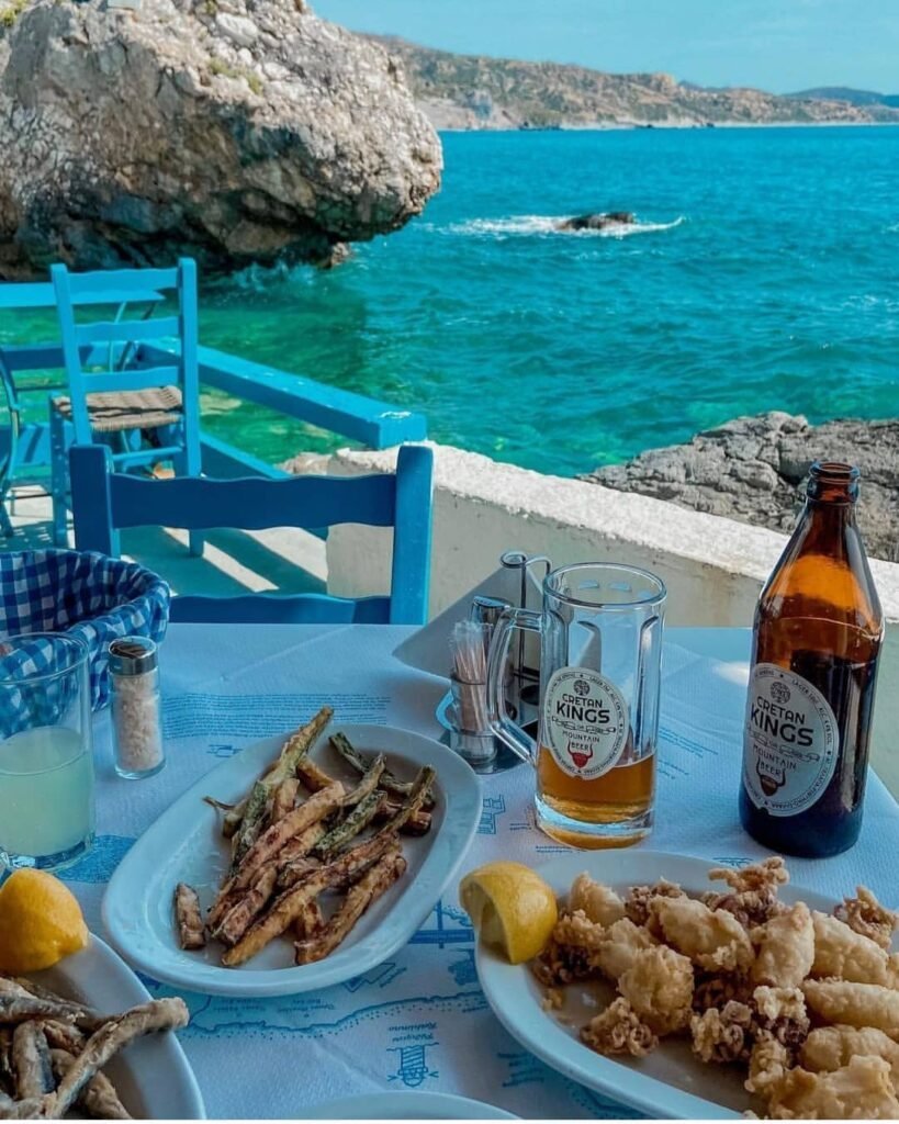 Beachside taverna in Crete