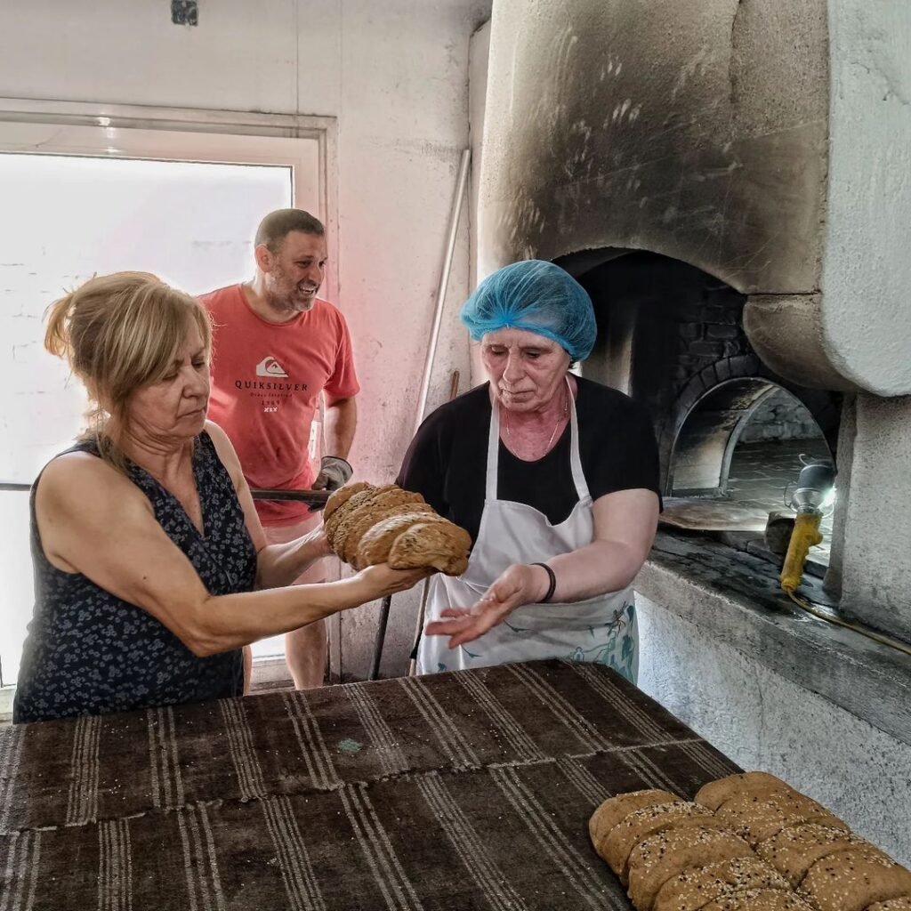 Bread making with so much love in Agios Nikolaos, Crete.