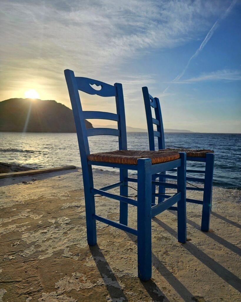 Cretan sunset for two, Mochlos, Crete. 