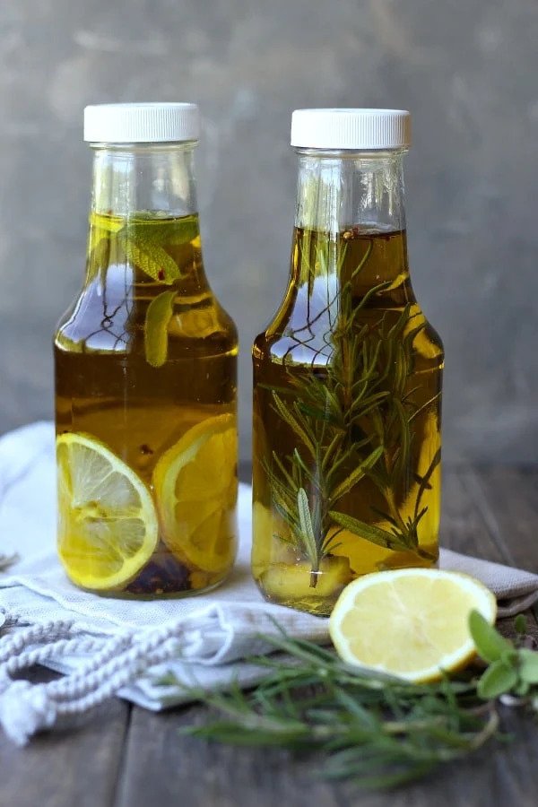 Rosemary and Lemon Infused Olive Oil. 