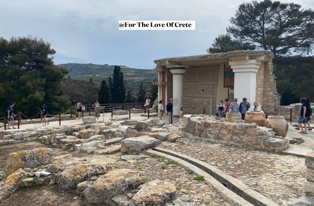 The Palace of Knossos in Crete, springtime.