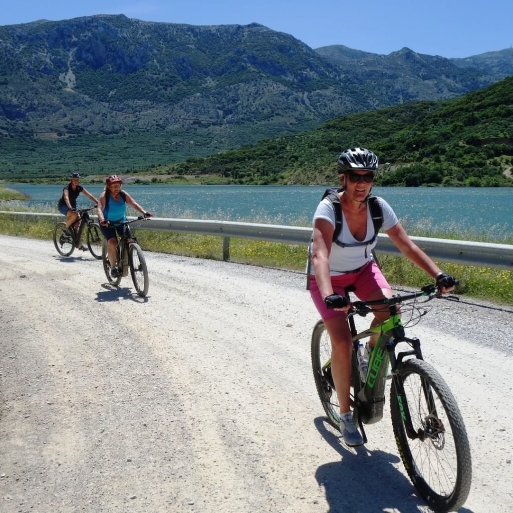 Cycling in Hersonissos, Crete.