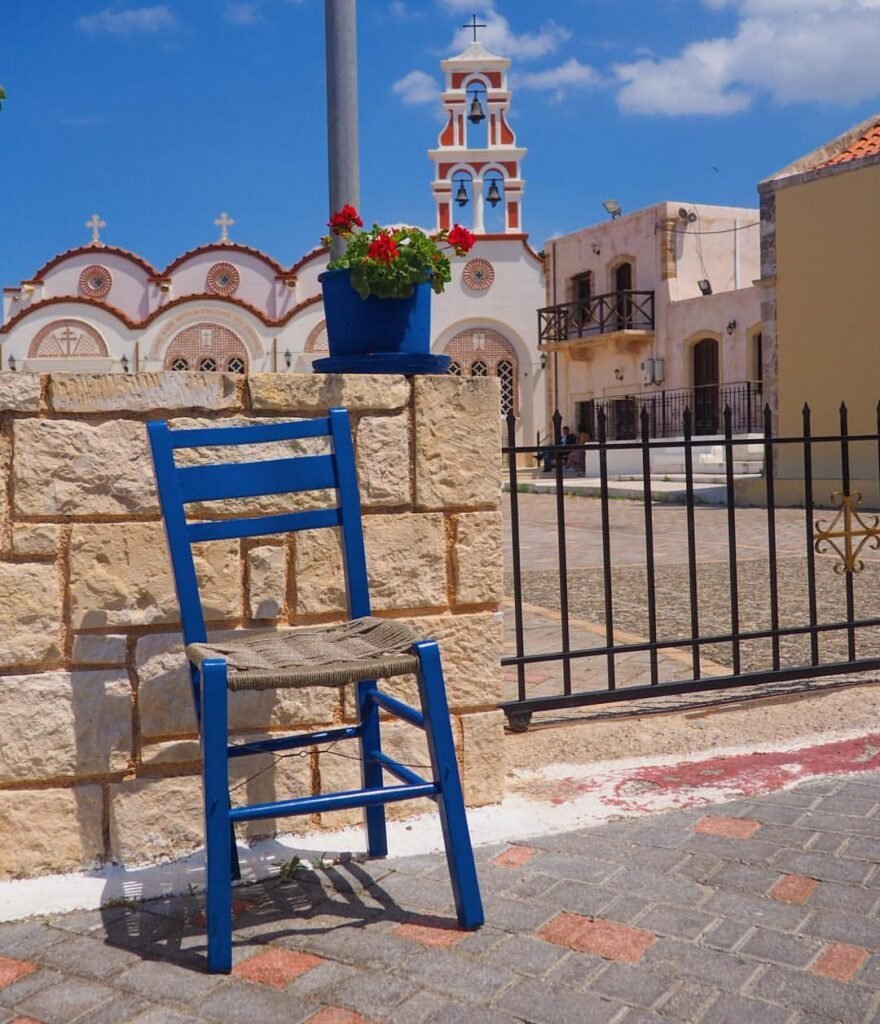 Piskopiano, a traditional Cretan village in Crete, Greece. 