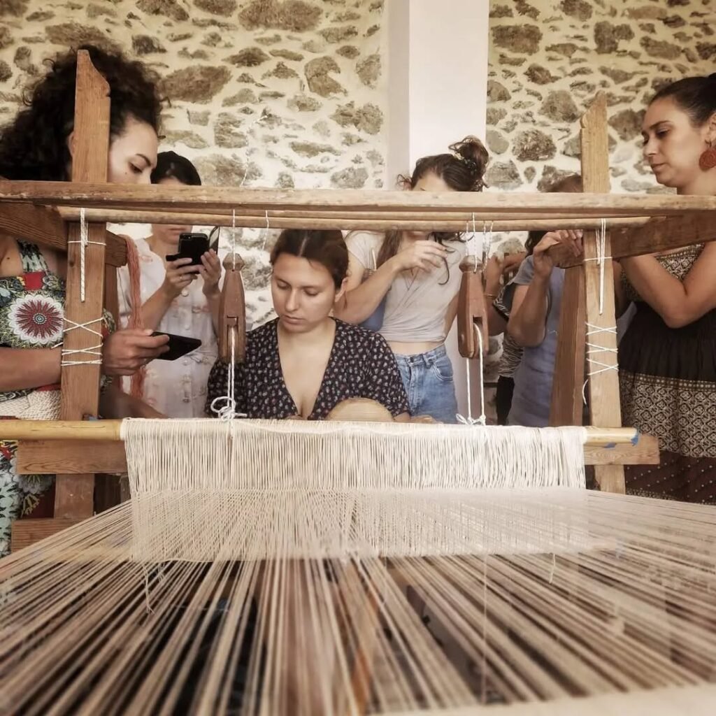 Weaving in Crete, Greece. 