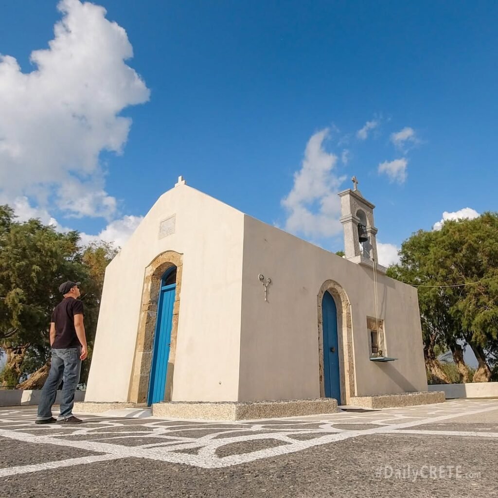 The Agio Pnevma Church in Malia, Crete, Greece. 