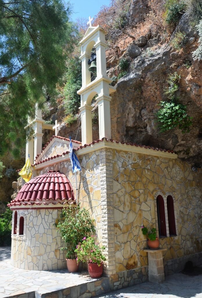 Ancient Cave Church of Agios Ioannis Prodromos, Kissamos, Chania, Crete.