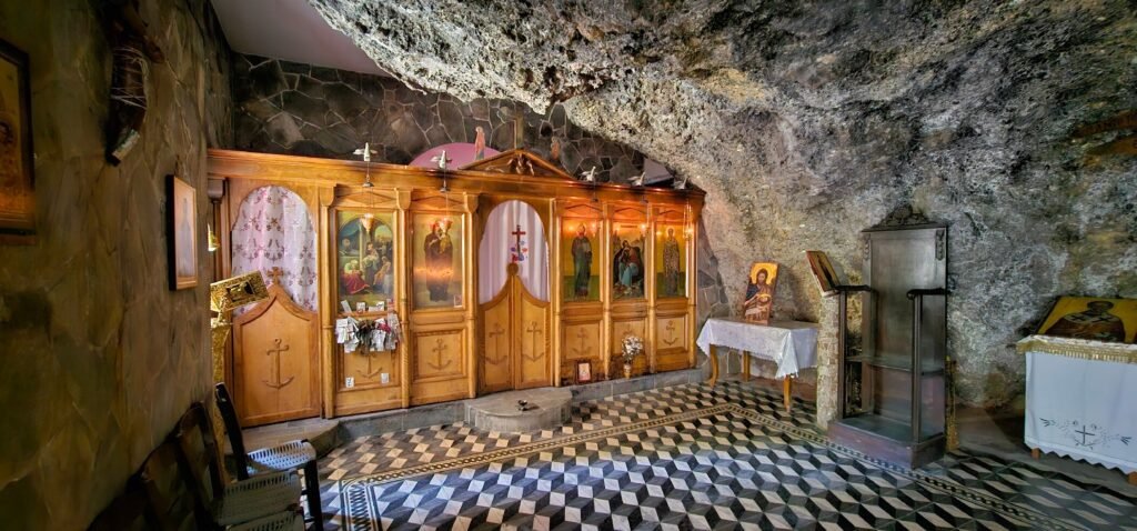 Ancient Cave Church of Agios Ioannis Prodromos, Kissamos, Chania, Crete.