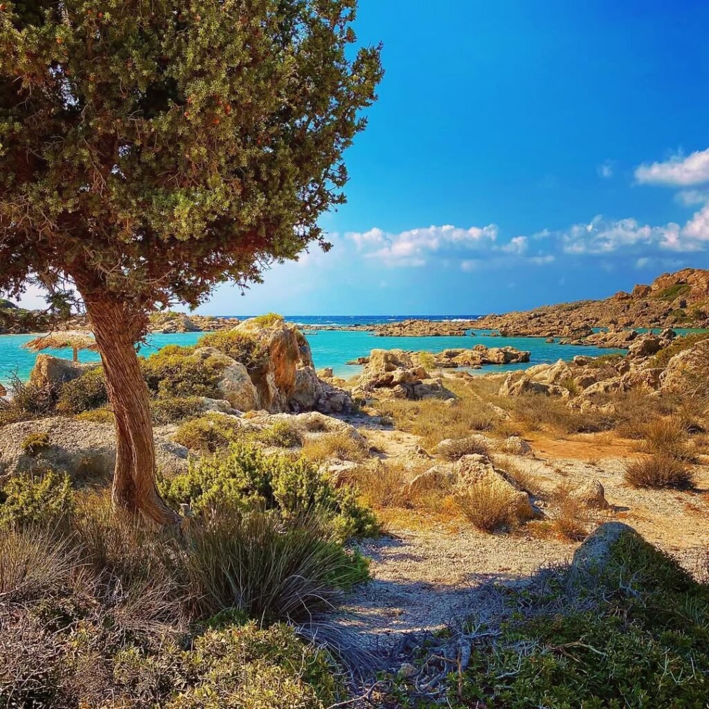 Aspra Limni (White Lake), close to the famous Elafonisi beach in southwest Crete. 