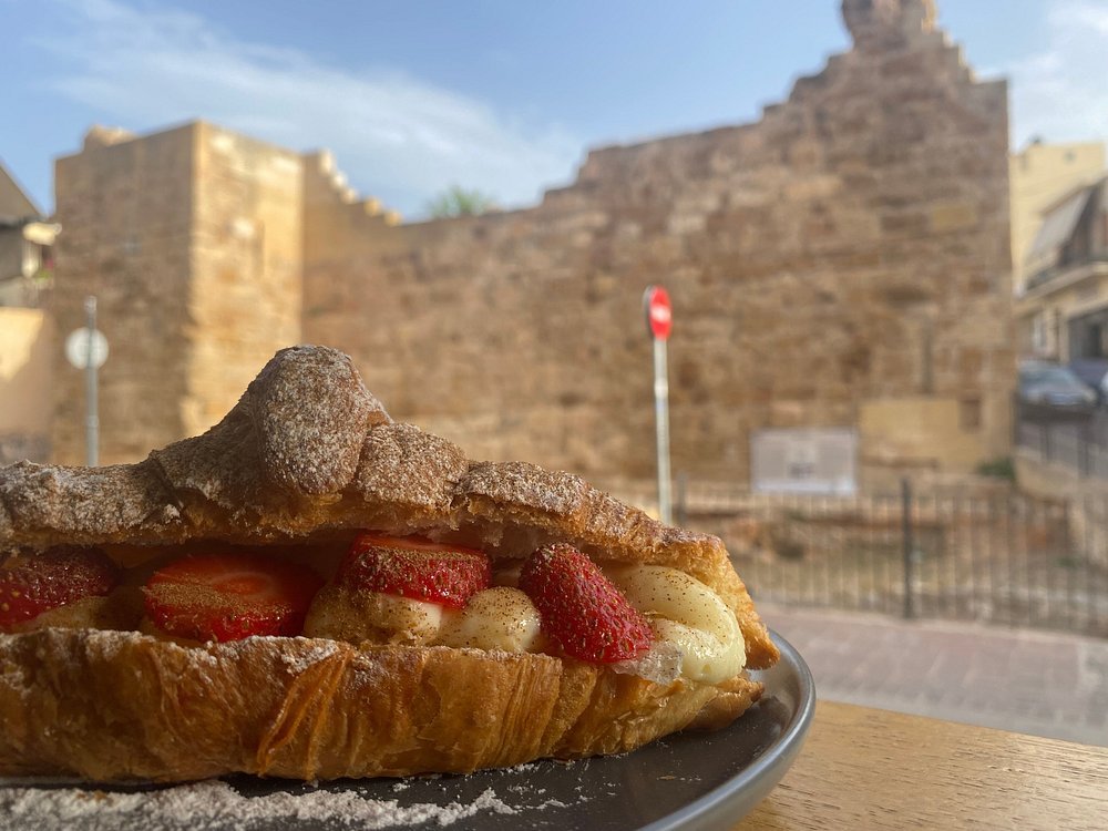 Brunch at To Artopoleion Bakery in Chania, Crete.