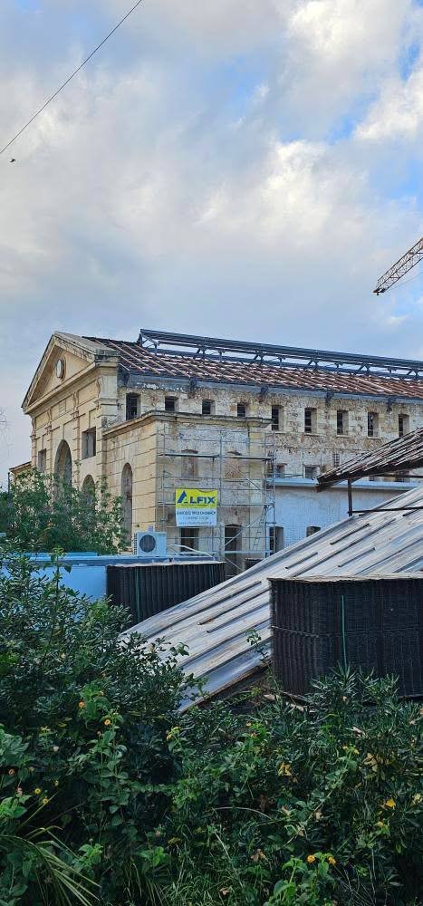 Municipal Market of Chania (Agora), Crete, Greece. Final countdown to 2025 reopening. 