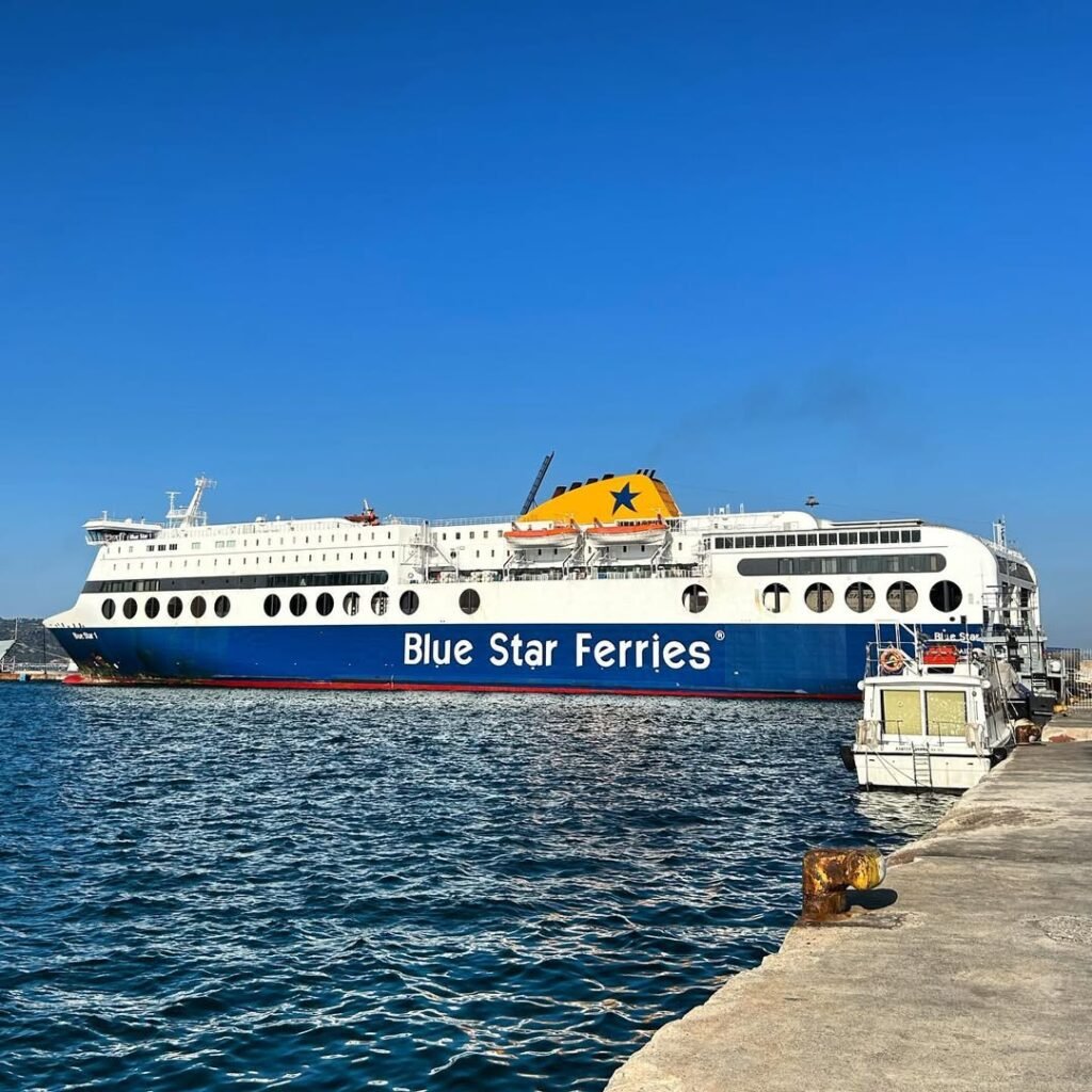 Blue Star Ferries at Souda Port, Chania, Crete.