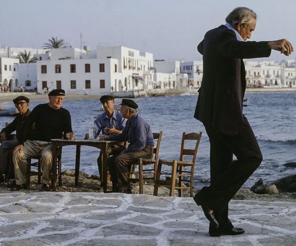 That Mediterranean life! Anthony Quinn in "Zorba the Greek" [1964]. 