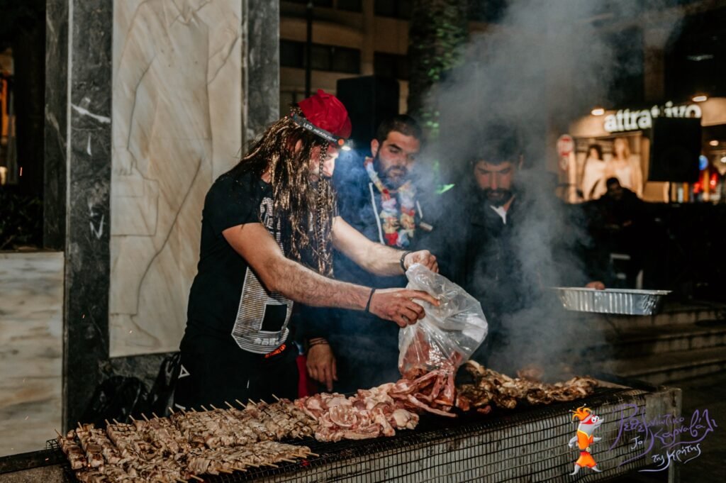 No celebration in Crete is complete without sizzling souvlaki. 