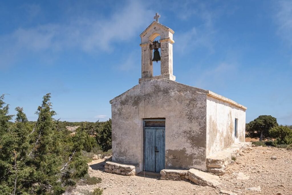 Agios Ioannis Church stands quietly above one of Europe’s most breathtaking beaches, offering a timeless symbol of peace and spirituality on Gavdos Island. 