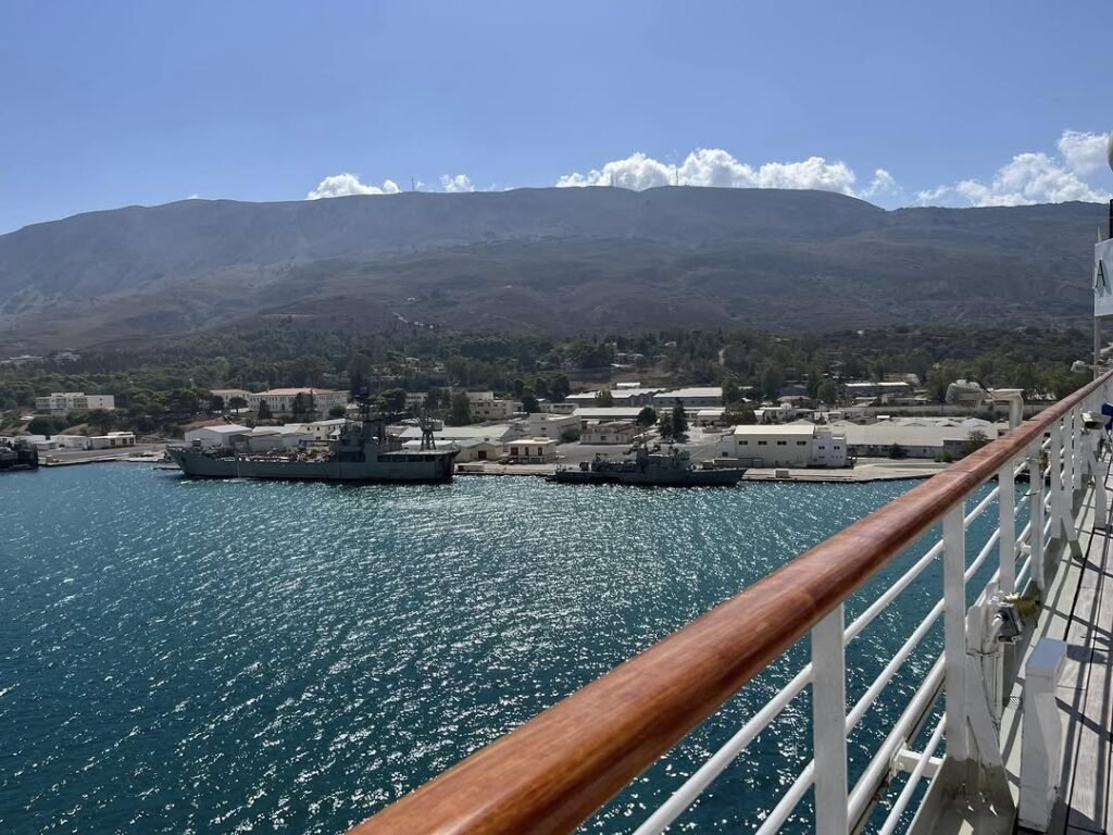 Docked in Souda Port, Chania, Crete.