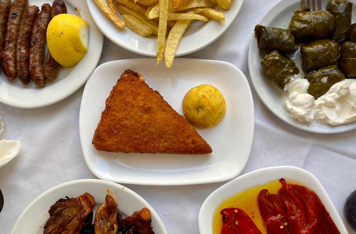 Greek Mezedes in Crete, Greece