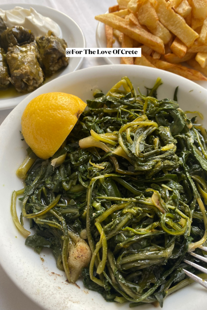 Foraged from the rugged Cretan mountains, these wild greens are simply prepared with olive oil and lemon, proving that the simplest dishes are often the most nourishing.