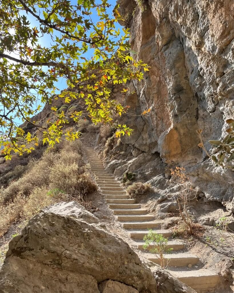 Hiking Kourtaliotiko Gorge requires some stamina and a decent level of fitness.