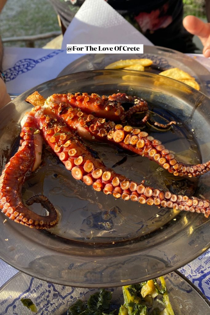 Slow-simmered and then grilled to smoky perfection, this tender Cretan octopus is a seaside taverna favorite, best enjoyed with a squeeze of lemon.