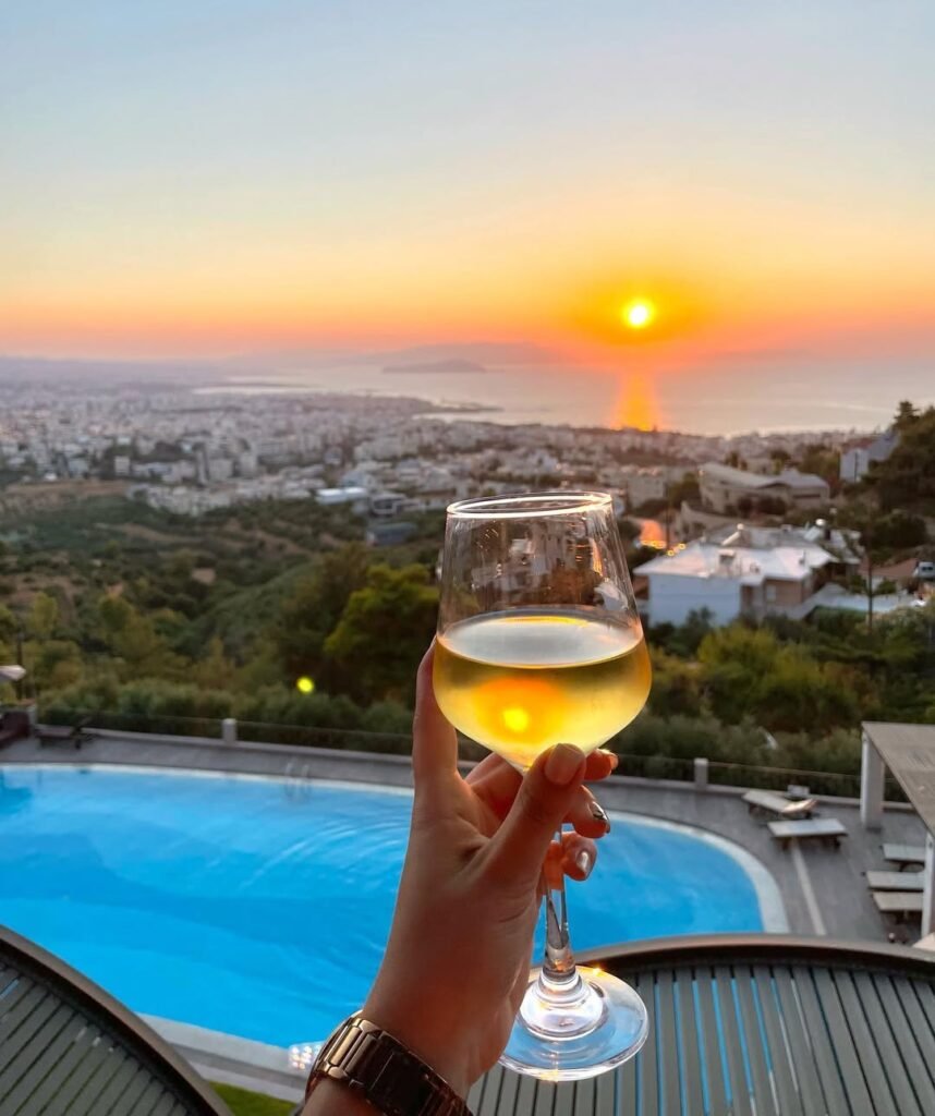 The view from Royal Sun Hotel in Chania, Crete.