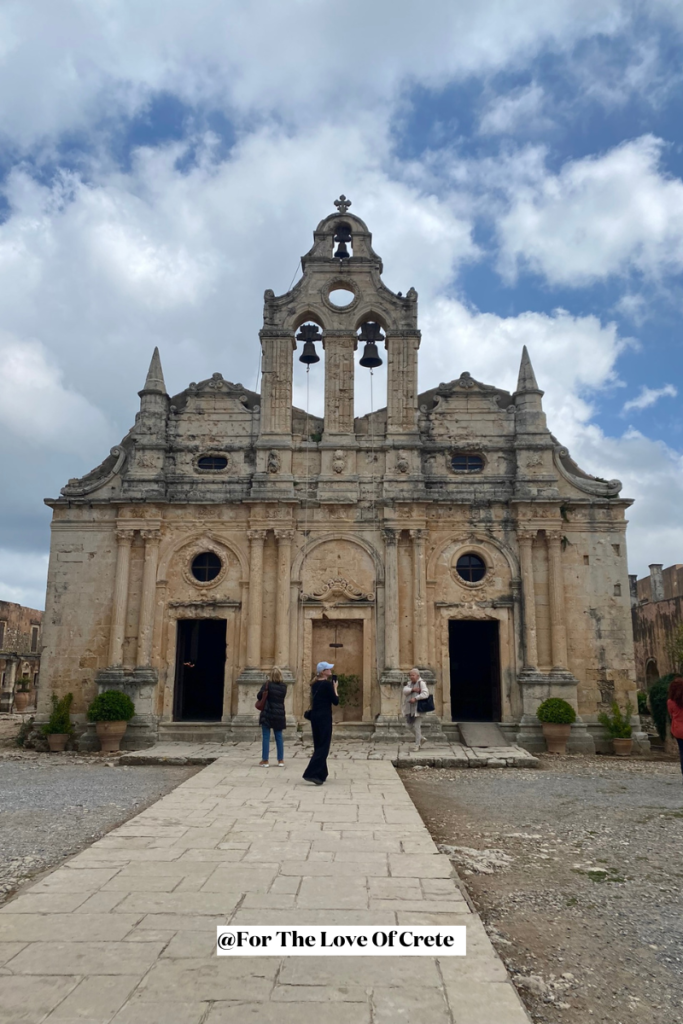 Arkadi Monastery’s distinctive facade was completed in the late 16th century during Venetian rule over Crete. 