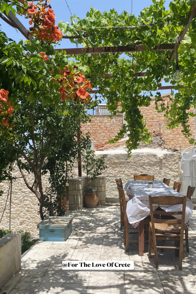 Beneath blooming vines and Cretan sunshine, Margarites village offers not just a meal—but a moment of calm, flavor, and connection in the heart of Rethymnon region.