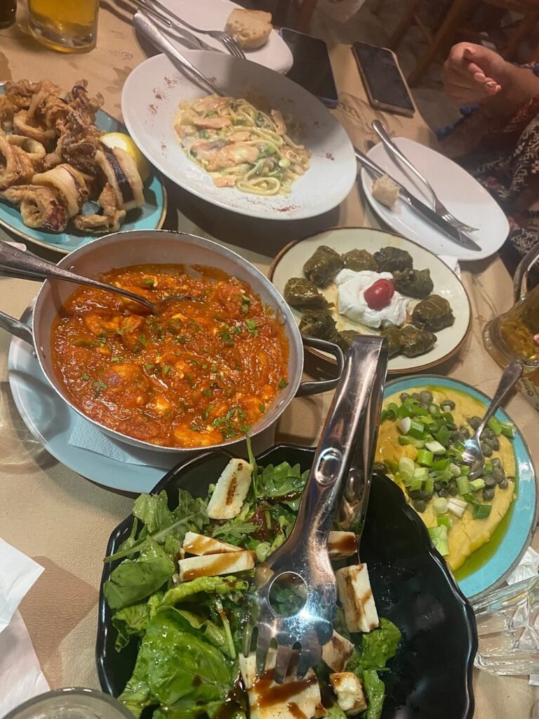 From fresh salads to hearty Cretan classics, such as dolmadakia and fava, every dish at Mistrali Taverna is made with love—and the family's own olive oil. A feast for all senses by the sea. 