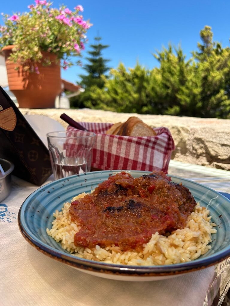A taste of tradition at Topos & Elia in Topolia—where hearty Cretan dishes meet stunning mountain views.