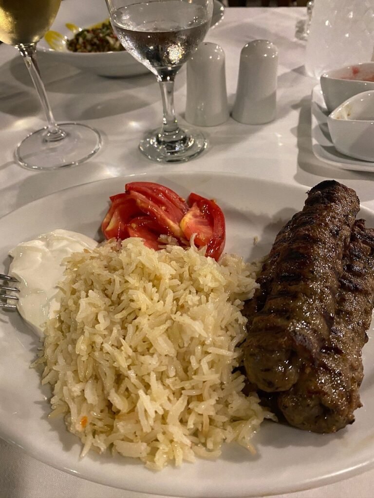 A classic Cretan plate served at Bourakis Restaurant in Chania, Crete.