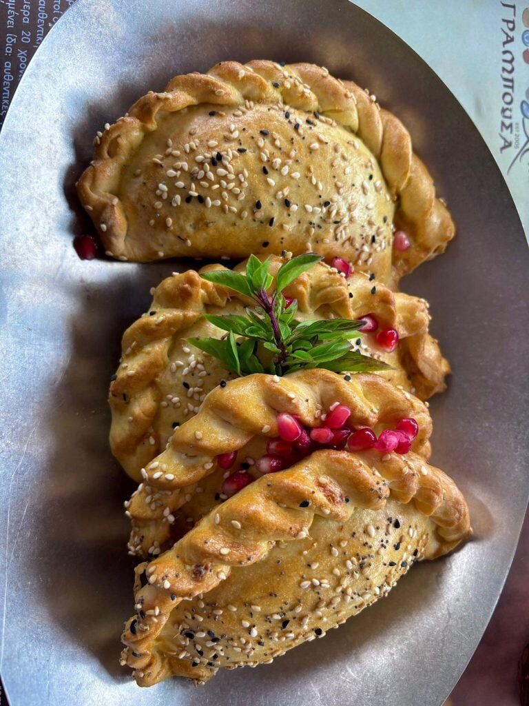 Handmade kalitsounia at Gramvousa Restaurant in Kaliviani. Photo Credit: Tripadvisor.