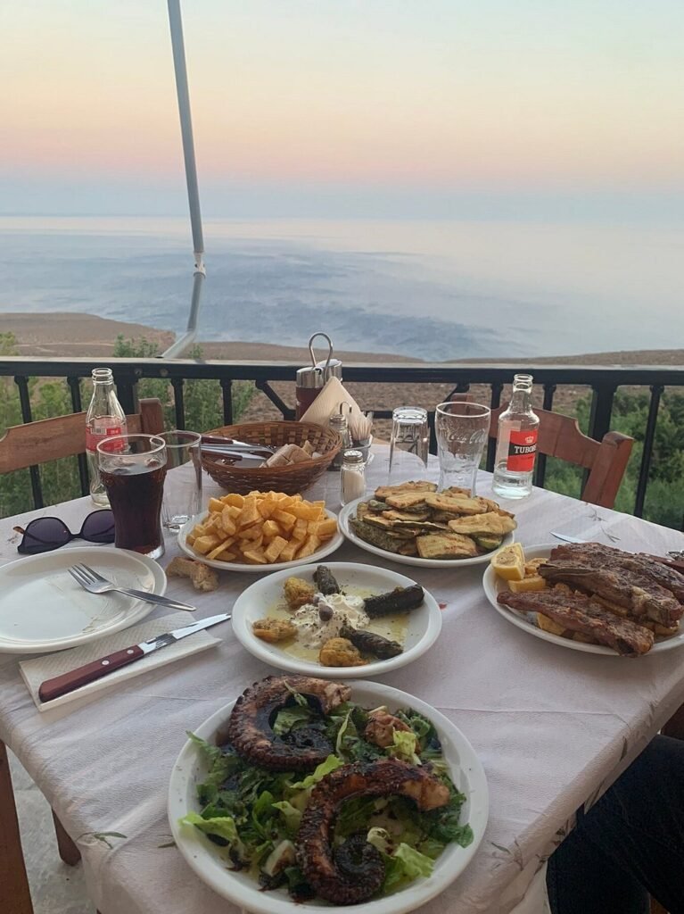 Dinner with a view at Posidonio, one of the most scenic restaurants in Chania region.