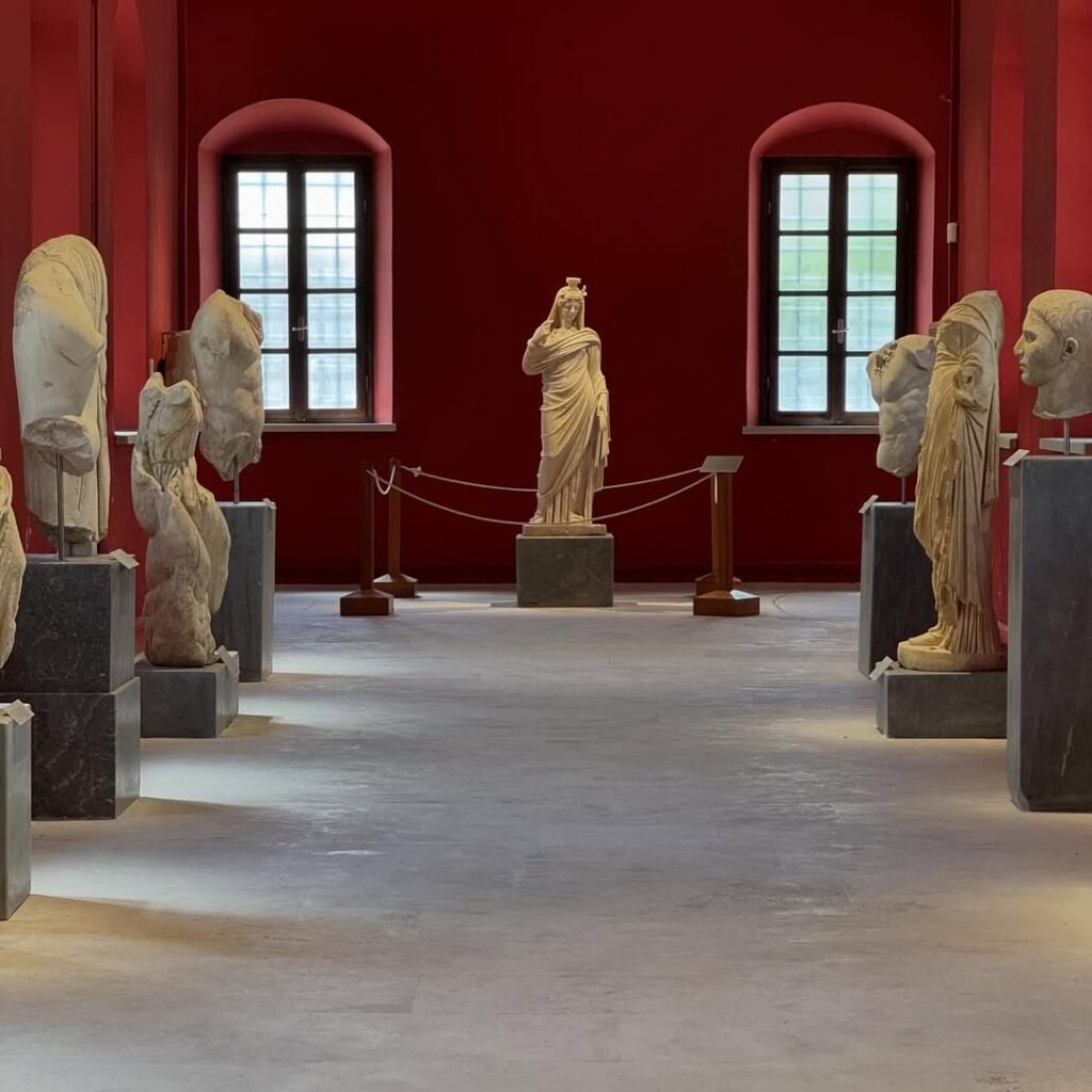 The majestic statue of Goddess Demeter at the Archaeological Museum of Ierapetra embodies the classical artistry and spiritual reverence for harvest and fertility that defined ancient Crete's cultural heritage.
