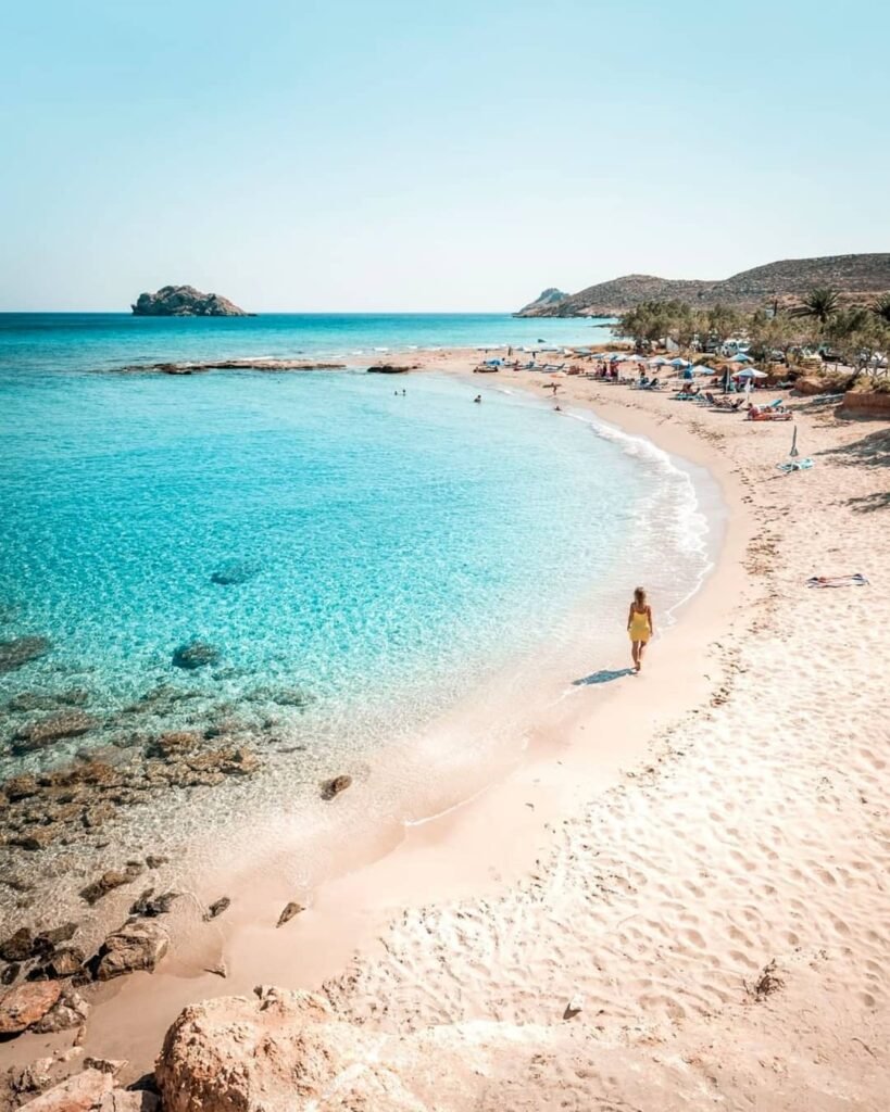 Xerokampos Beach offers nearly 6 kilometers of diverse coastline where golden sands meet crystal-clear waters in one of Crete's most remote and untouched paradises.